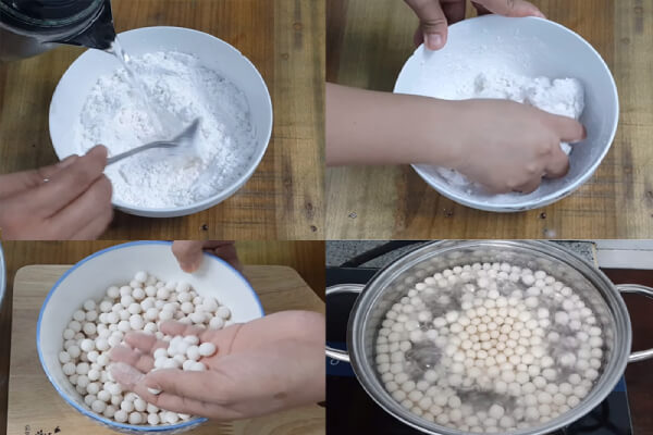 cách làm trân châu từ bột năng